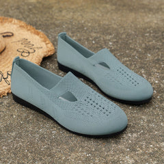 Female Fashion Slip - on Outdoor Casual Shoes Gray Blue