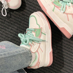 Flat Breathable Sneakers Fashion Sports Casual Shoes Pink