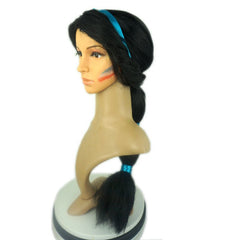 Fluffy Braid Headgear Wig: Dress - Up Costume Props Black