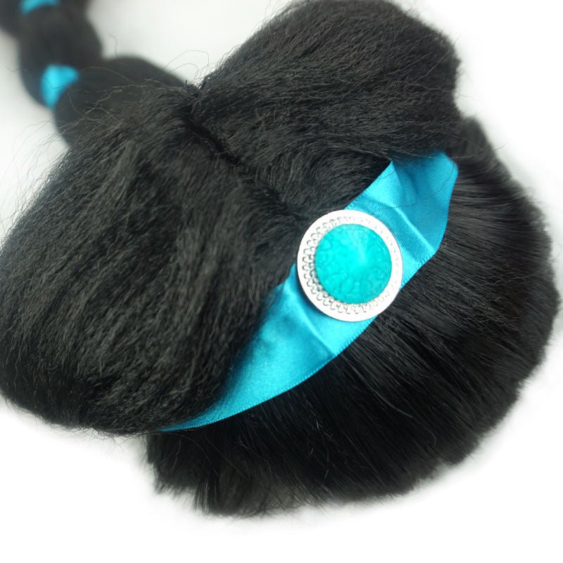 Fluffy Braid Headgear Wig: Dress - Up Costume Props Black