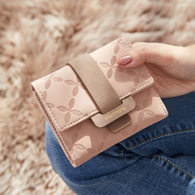 Folding coin purse Pink