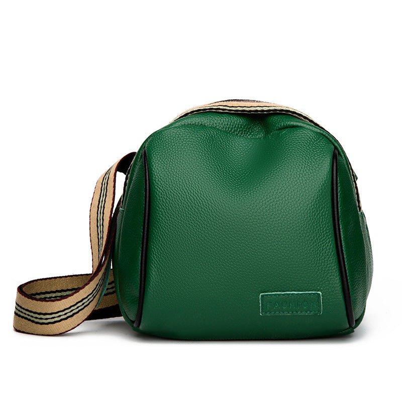 Genuine Cowhide Clutch Saddle Bag for Women Green