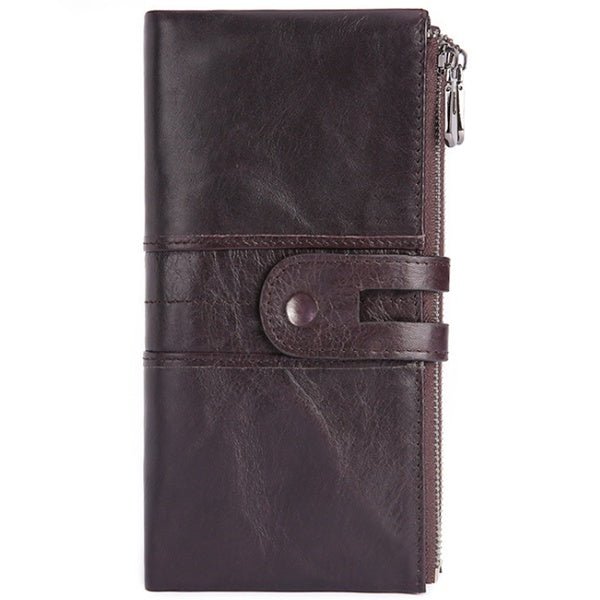 Genuine leather ladies clutch Bag Coffee