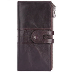 Genuine leather ladies clutch Bag Coffee