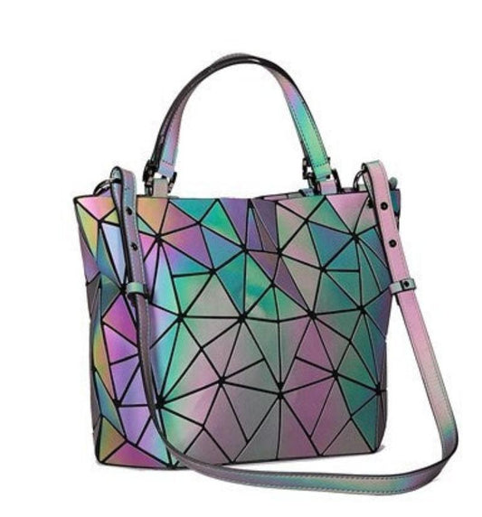 Geometric Luminous Clutch & Handbag default