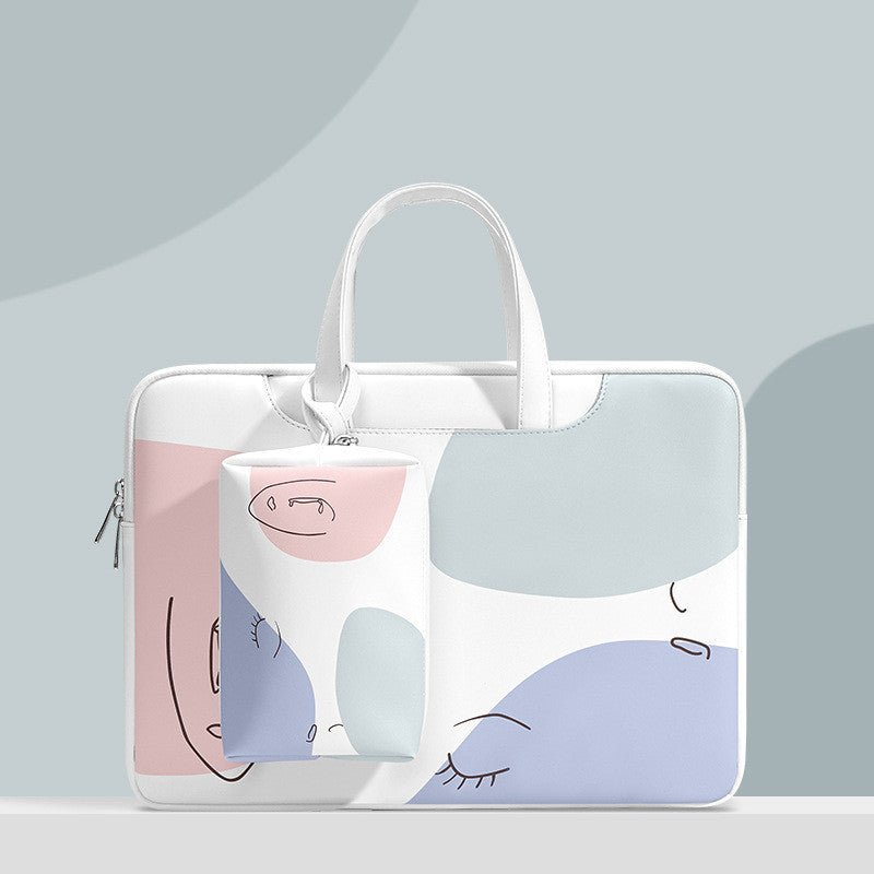 Girl's Cute Clutch Laptop Bag and Notebook Liner Blue plus power bag