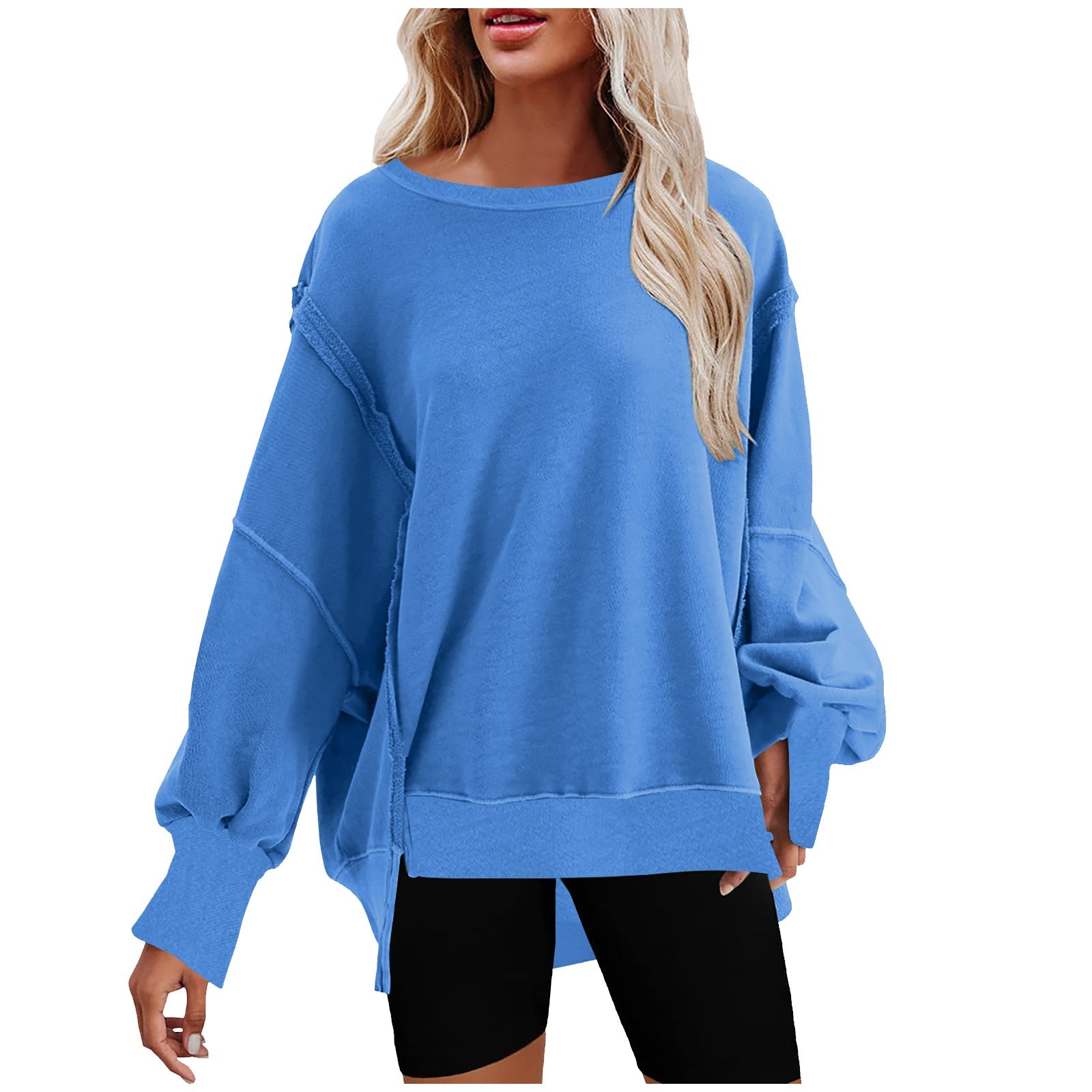 Girls' Loose - Fit Macarone Sweater Blue