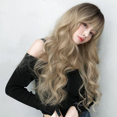 Golden Big Wave Wig Cold brown