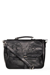 Gothic Punk Skull Crossbody Bag for an Edgy Fashion Statement Black