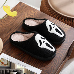 Grimace Warm Indoor Cotton Relaxing Slippers Home Comfort Shoes Cotton Slippers Pink Skull