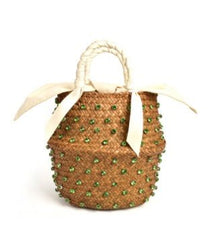 Hand - stitched holiday clutch Green