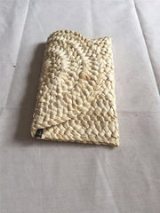 Hand - woven clutch Apricot