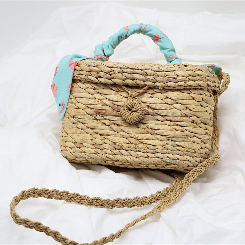 Handmade Black Straw Clutch Bag for Fashionable Beach Days Yellow