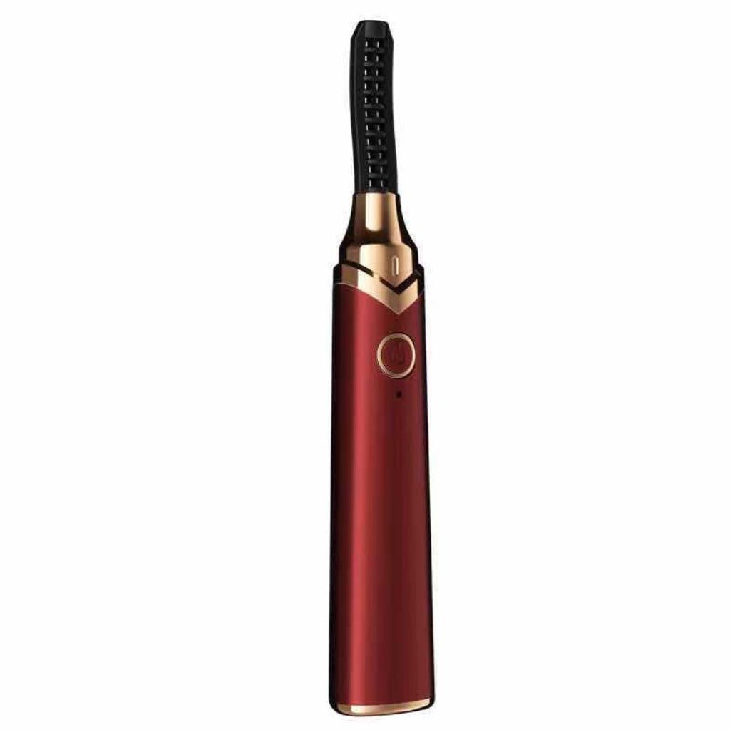 HeatGlow Electric Eyelash Curler: Effortless Heated Eyelash Curling Red