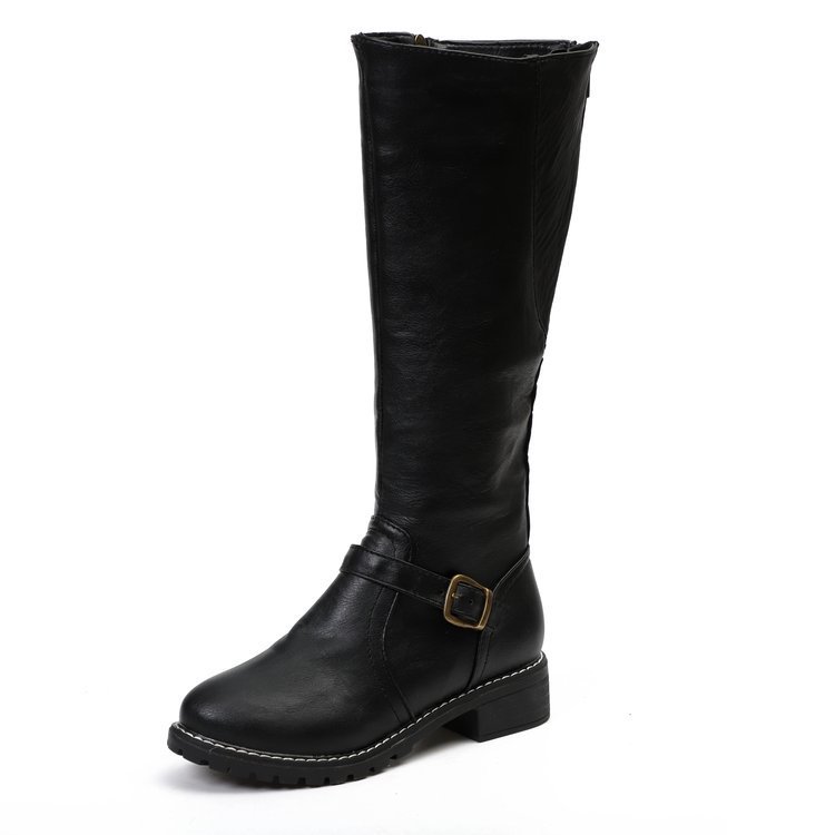 High boots Knight boots Black
