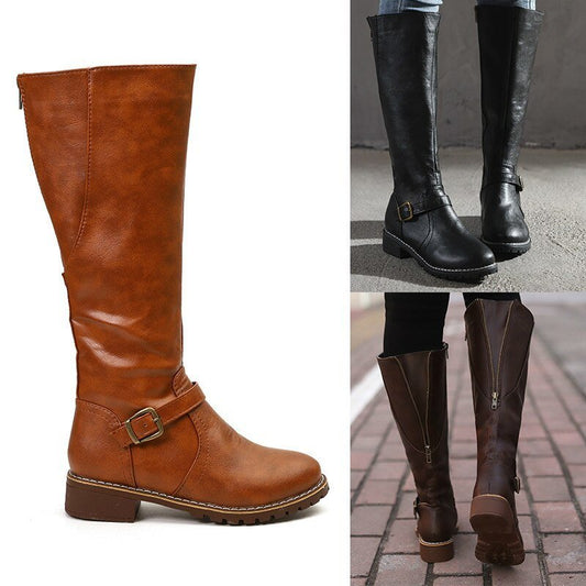 High boots Knight boots Black