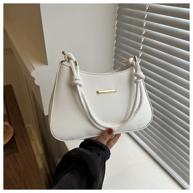 High - End Clutch Square Handbag for Women White