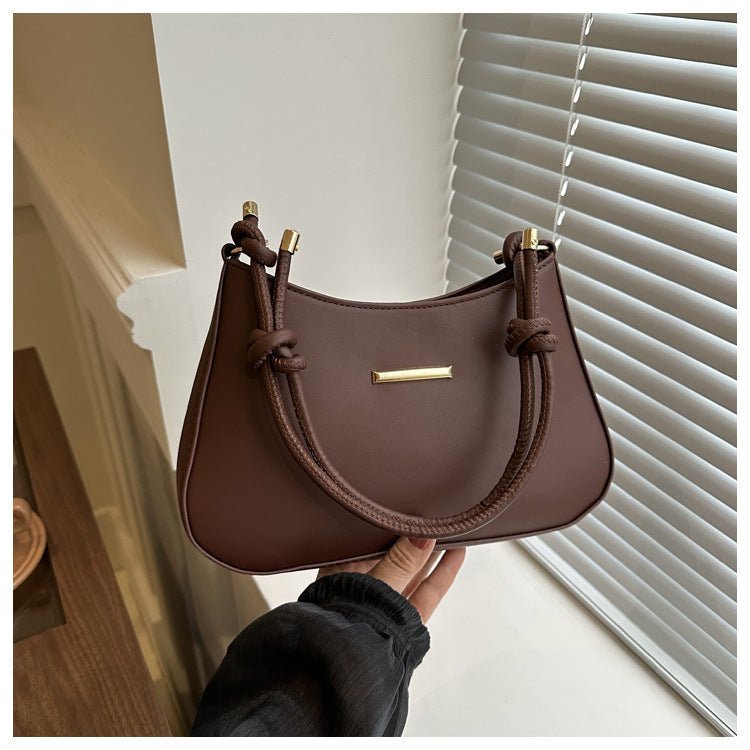 High - End Clutch Square Handbag for Women Brown