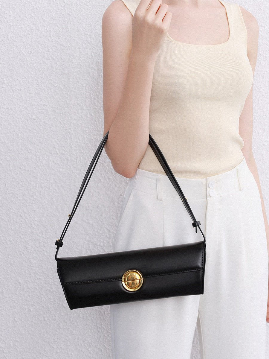 High - grade Light Luxury Genuine Leather Women's Bag Wine Red