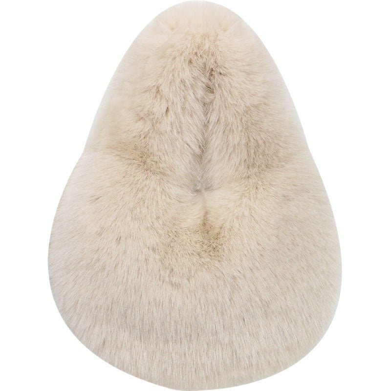 High - Grade Portable Fur Clutch Bag for Fall & Winter Ice Blue