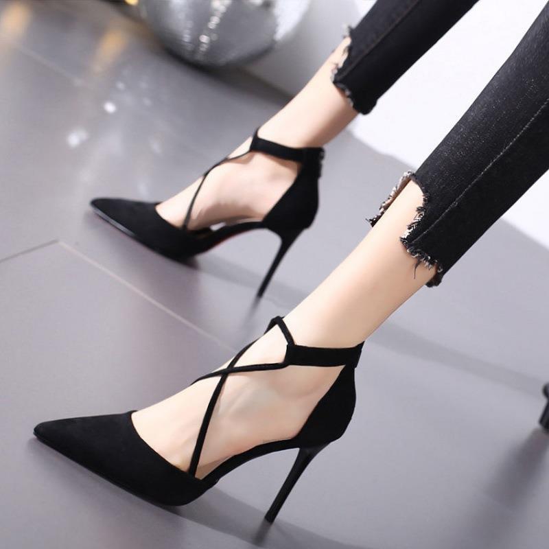 High Heels Sexy Apricot Comely Suede Ladies Pumps for all occasions Apricot 9cm