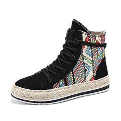 High - top Canvas Platforms Casual Breathable Comfort Kicks Board Shoes Green