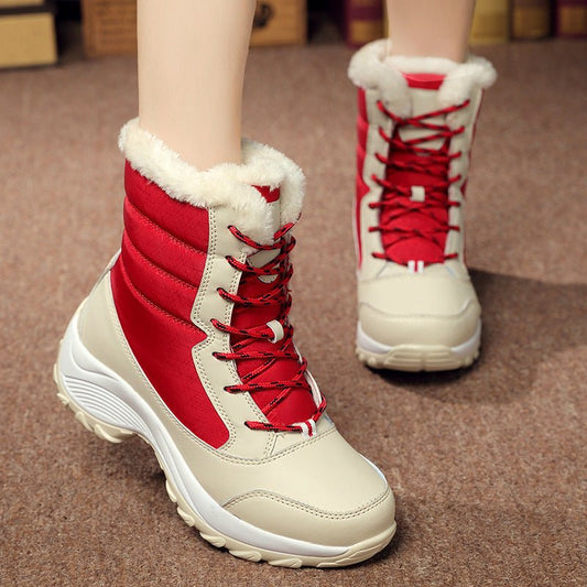 High Waterproof Snow Boots for Women – Stay Warm and Dry Black