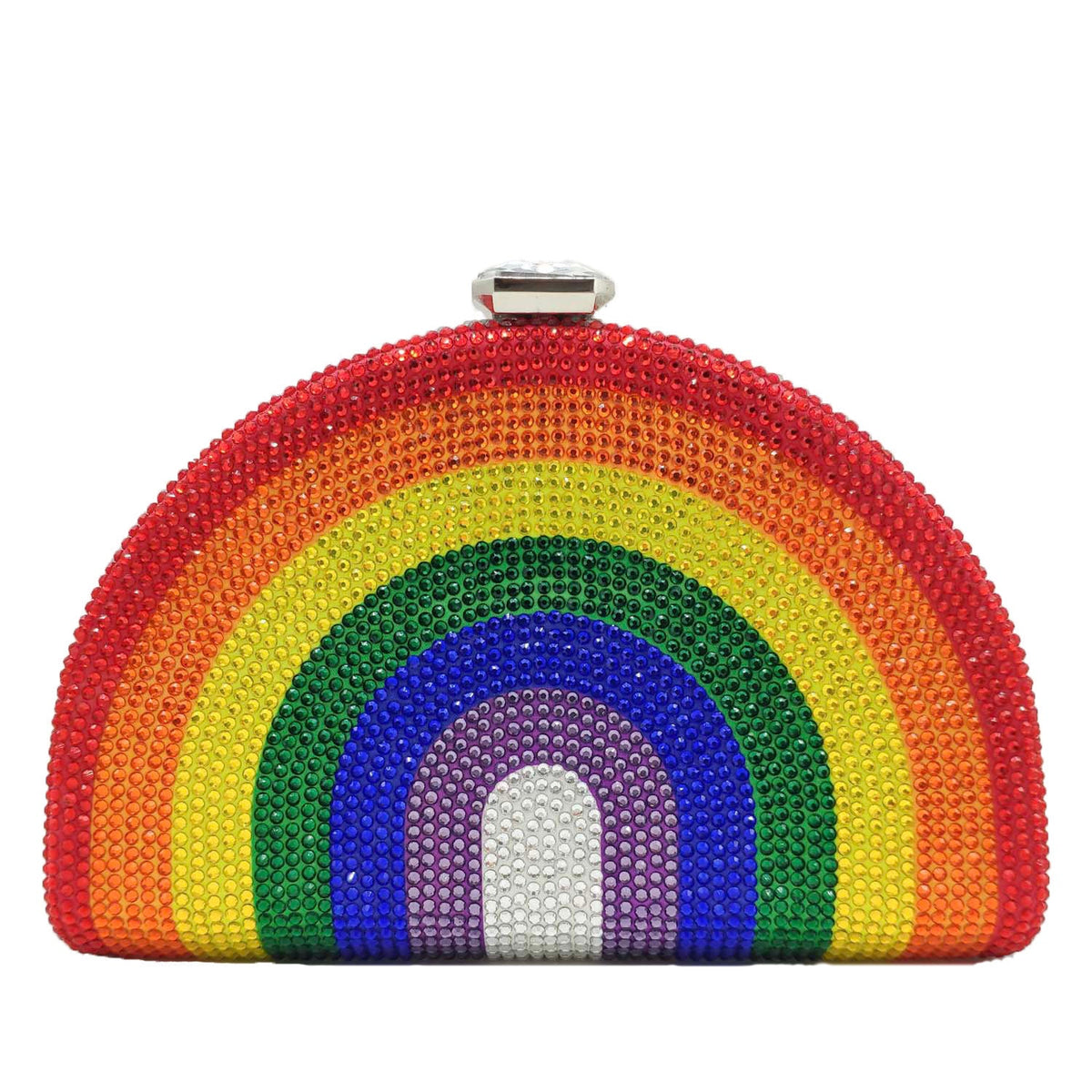 Hot diamond rainbow bag clutch Rainbow