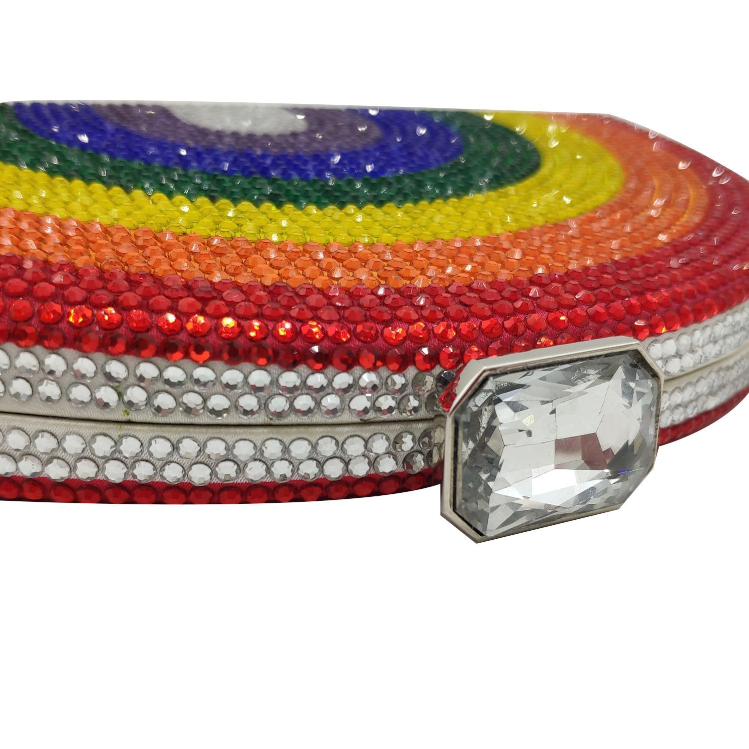 Hot diamond rainbow bag clutch Rainbow