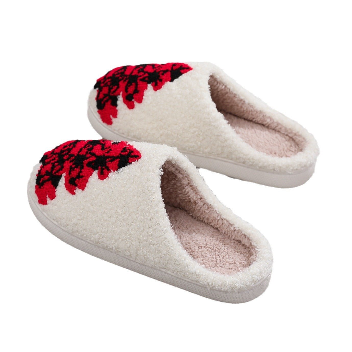 Ins New Winter Warm Christmas Tree Cotton Holiday Festive Slippers Christmas Tree