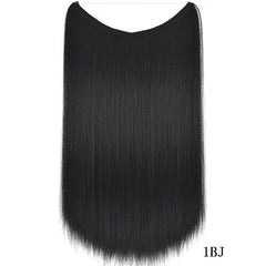 Invisible Wire 22 - inch Hair Extensions: Silky Straight Wig 1BJ Straight