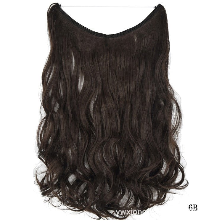 Invisible Wire 22 - inch Hair Extensions: Silky Straight Wig 6B Curly