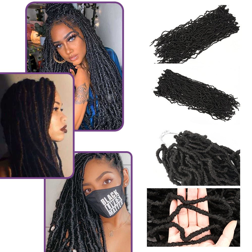 Irregular Crochet Hair with Dirty Braid Wig B