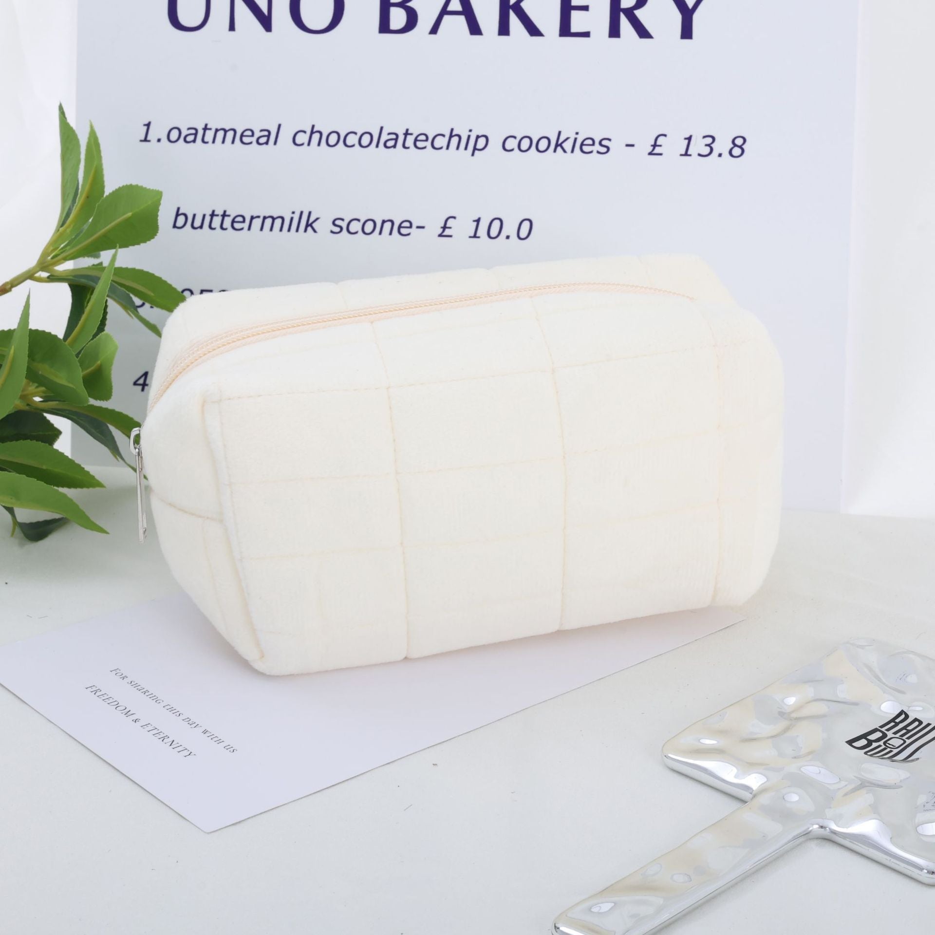 Japanese Pillow Cosmetic Bag - Large Capacity Storage Stationery Box White