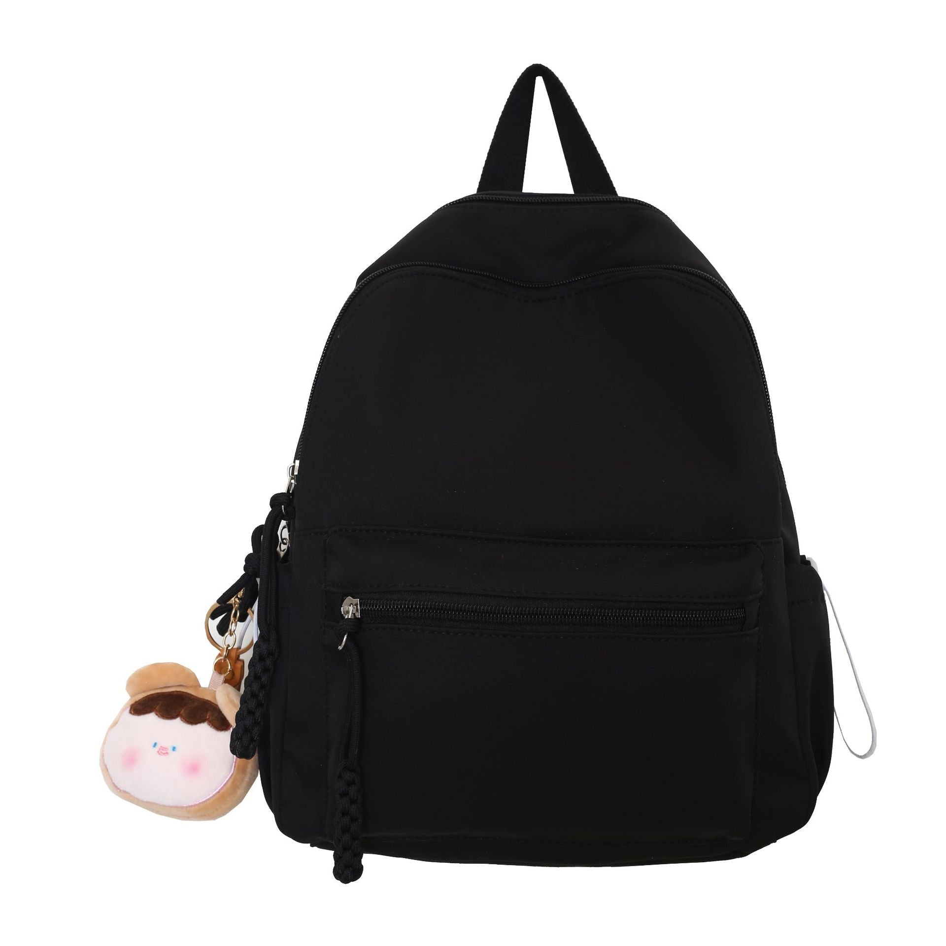 Japanese Style Lightweight Travel Bag for Women – Cute and Solid Color Black