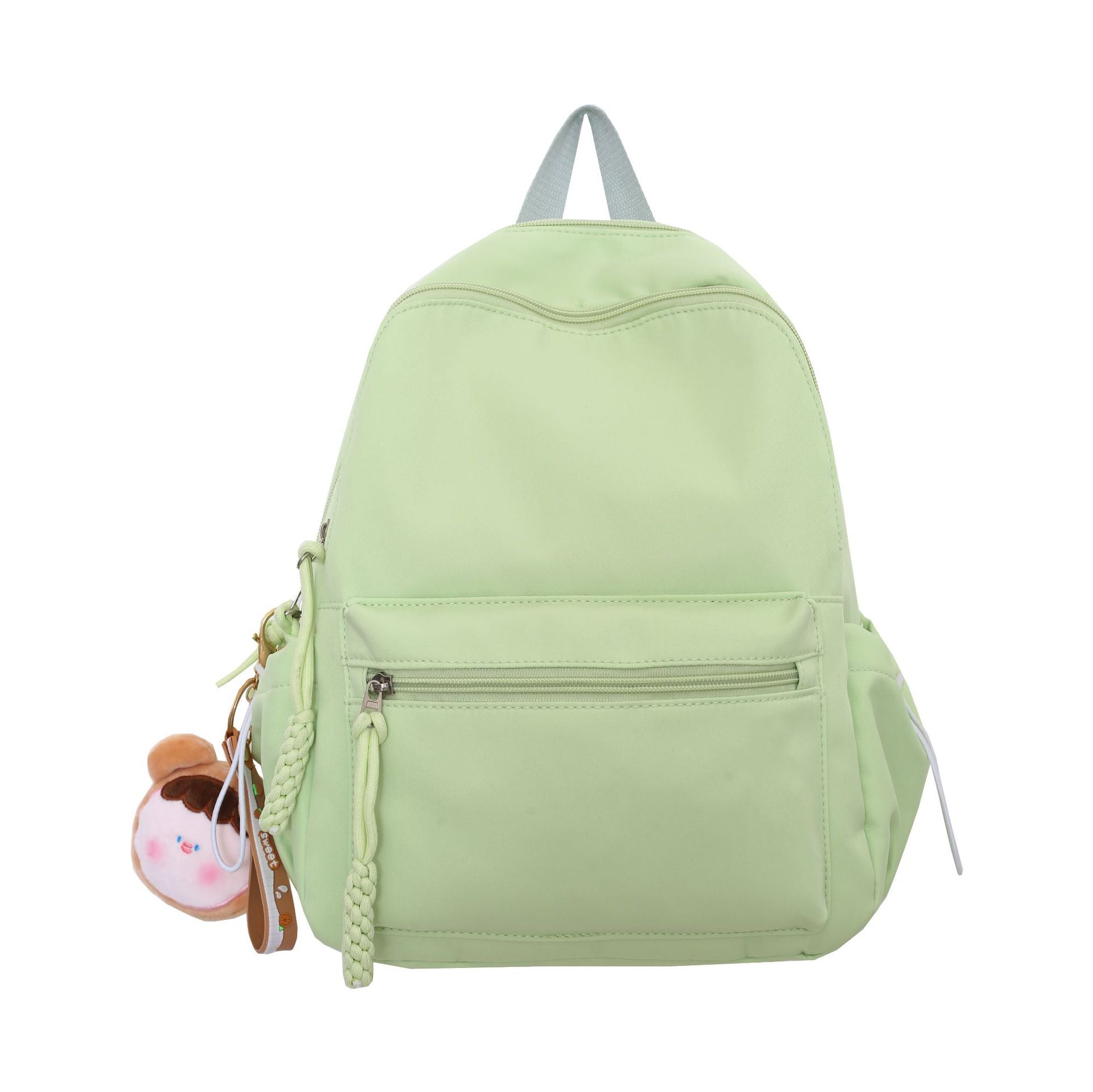 Japanese Style Lightweight Travel Bag for Women – Cute and Solid Color Green