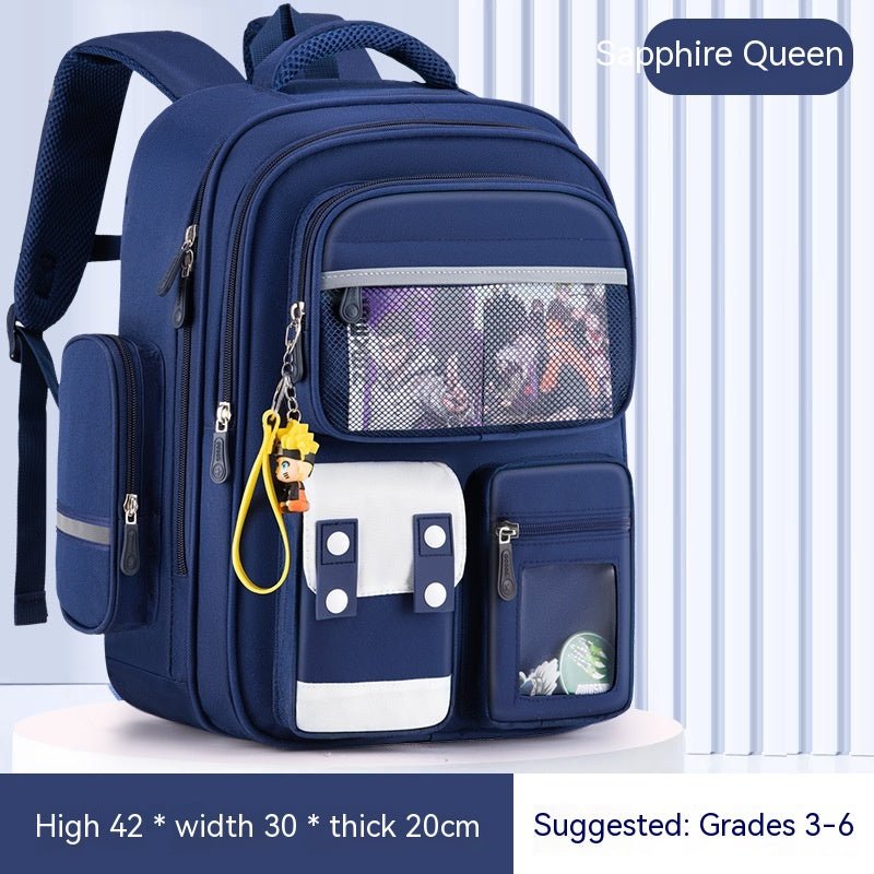 Kids' Spine - Friendly Multifunctional Bag for Comfortable Load Management Sapphire Blue Large Size