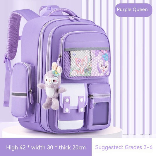 Kids' Spine - Friendly Multifunctional Bag for Comfortable Load Management Purple Large Size