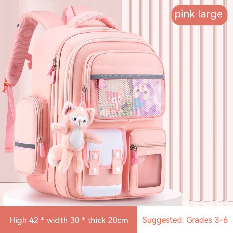 Kids' Spine - Friendly Multifunctional Bag for Comfortable Load Management Pink Large