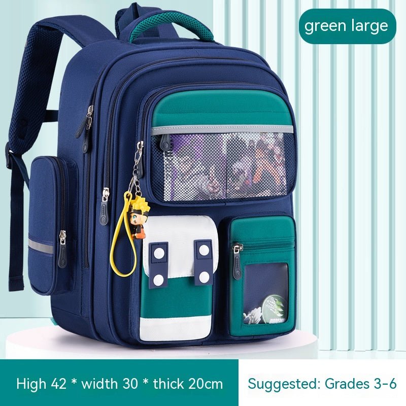 Kids' Spine - Friendly Multifunctional Bag for Comfortable Load Management Green Plus Size