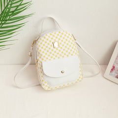 Korean Style Women's Bag with Advanced Texture Backpack White