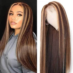 Lace Front Piano Pick Dyeing 4 27T Human Hair Wig Front lace 4poin27 150density