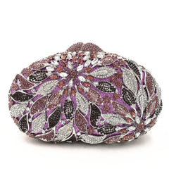 Ladies Fashion Color Rhinestone Cutout Clutch Bag G