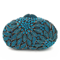 Ladies Fashion Color Rhinestone Cutout Clutch Bag F