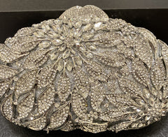 Ladies Fashion Color Rhinestone Cutout Clutch Bag J