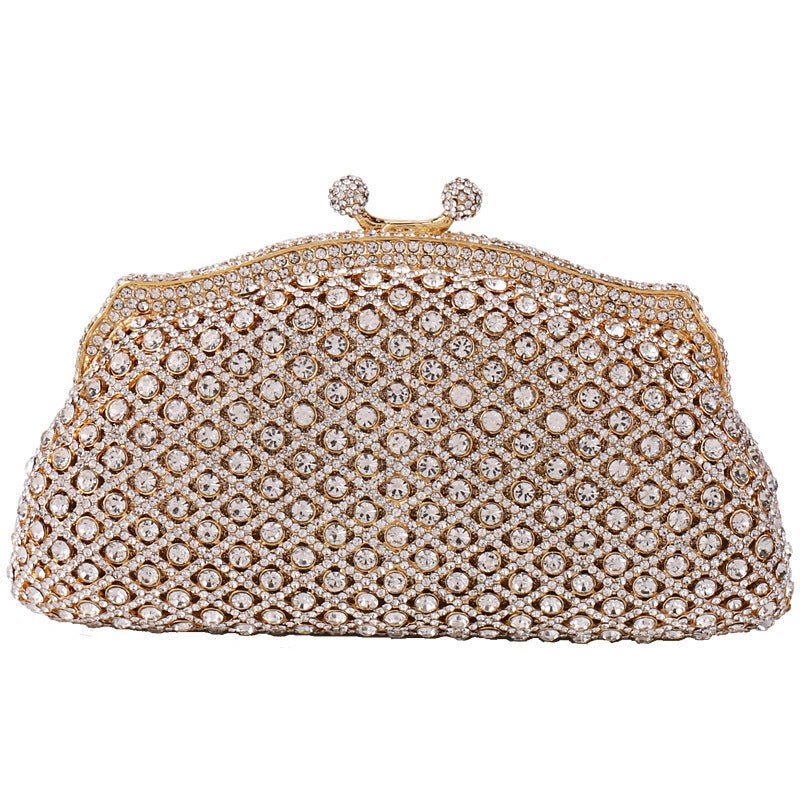 Ladies Gold Dress Dinner Fashion Women Handbag Silver