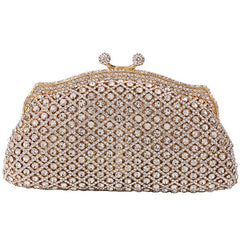 Ladies Gold Dress Dinner Fashion Women Handbag Silver