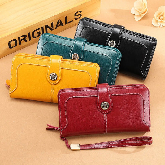 Ladies Long Clutch Handbag Ancient yellow