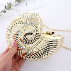 Ladies New Conch Fashion Clutch Conch Gold