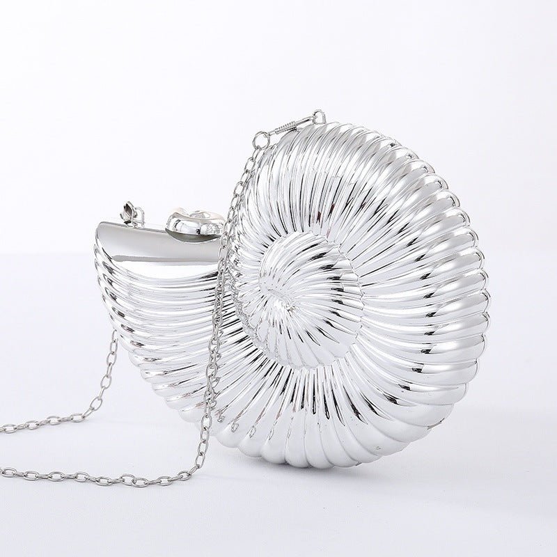 Ladies New Conch Fashion Clutch Conch Silver